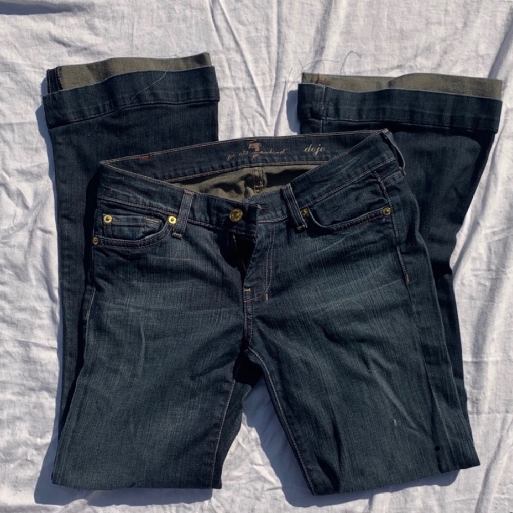 7 for For All Mankind Dojo Dark Flare Sz 26 Hemmed